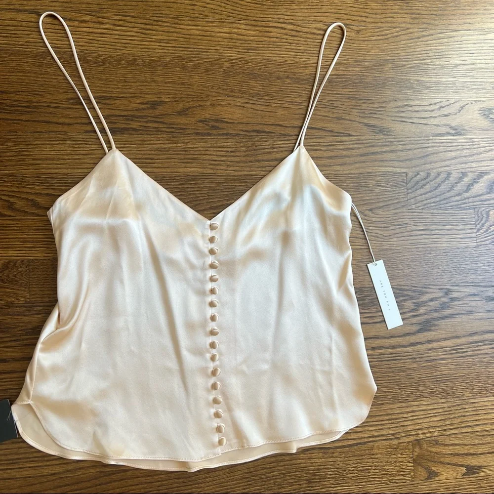 NWT Are You Am I Kaede silk camisole in Blush - Picture 15 of 16